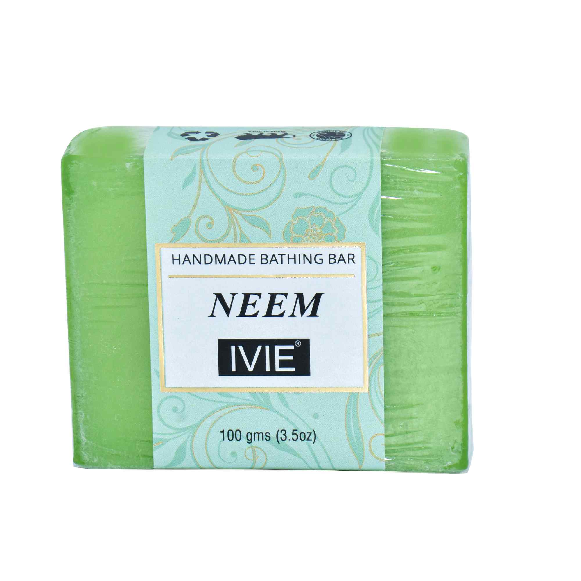 IVIE Handmade Soaps Neem || Natural Organic ingredients of Neem, anti-bacterial, anti-fungal properties and Paraben Free