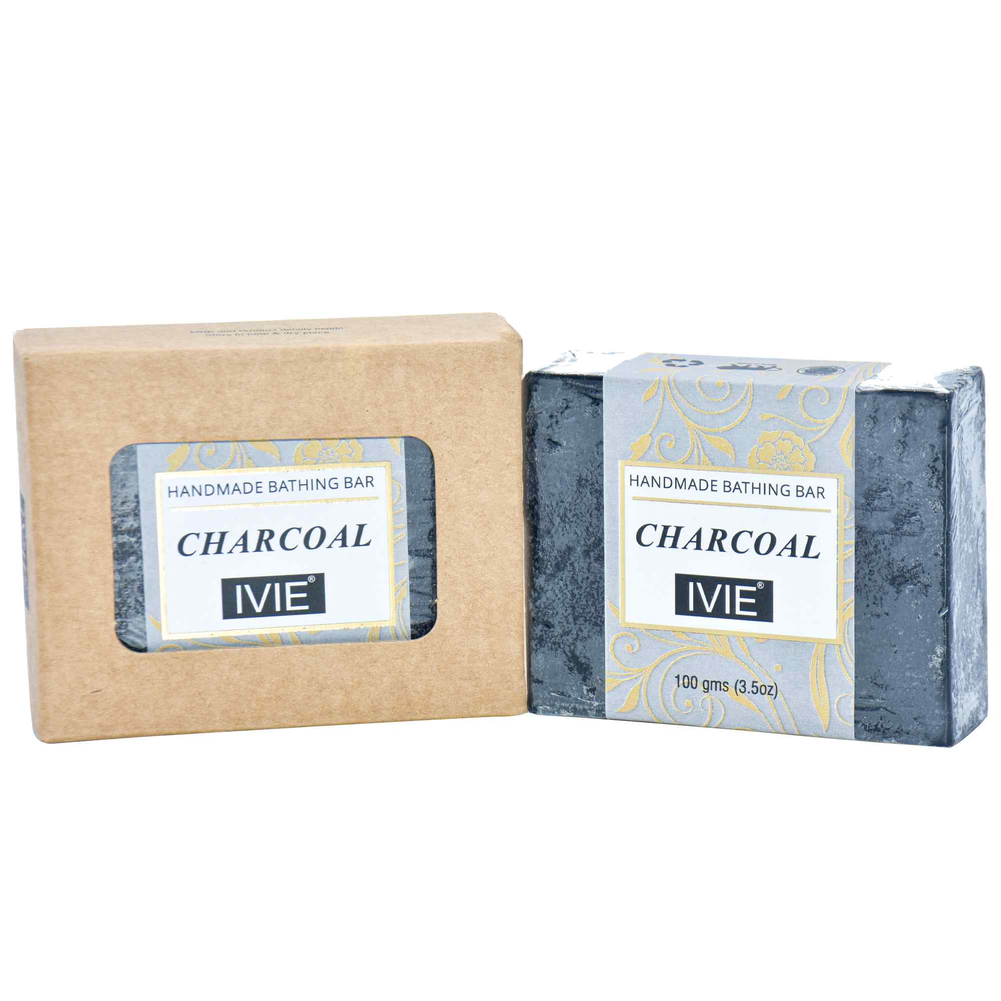 IVIE Handmade Soaps || Charcoal Natural Organic ingredients of Charcoal, Tan & Dead Skin Remover Calming & Longevity Fragrance and Paraben Free