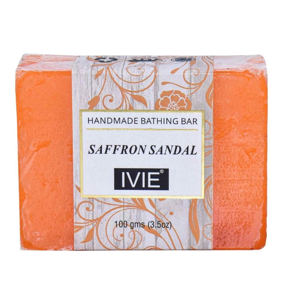 IVIE Handmade Soaps Saffron Sandal || Natural Organic ingredients of Saffron Sandal, Calming & Longevity Fragrance and Paraben Free.
