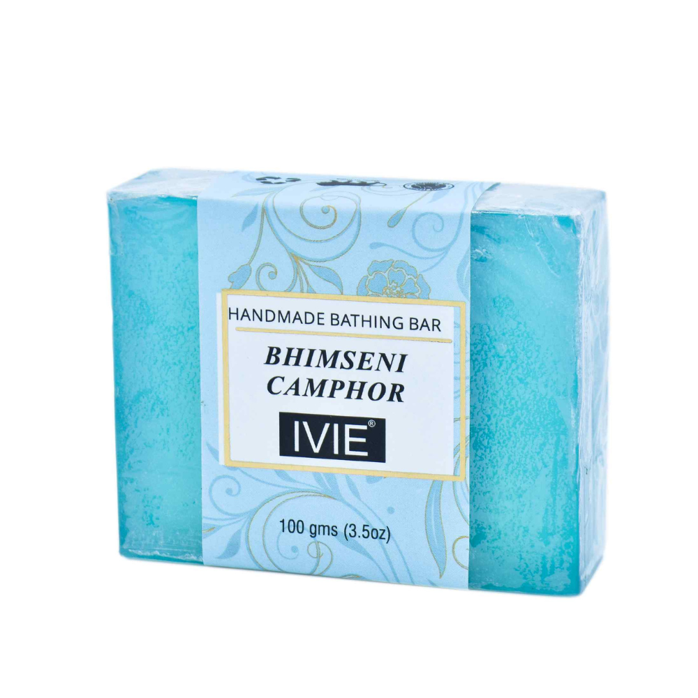 IVIE Bhemseni Camphor Handmade Soaps With Bhimseni Camphor Bathing Soaps for Normal Skin Care